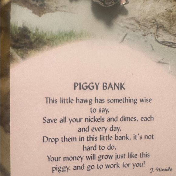 Silver Tone Blue Glass Pig Charm Brooch for Small Pets (BR444) - Picture 3 of 3